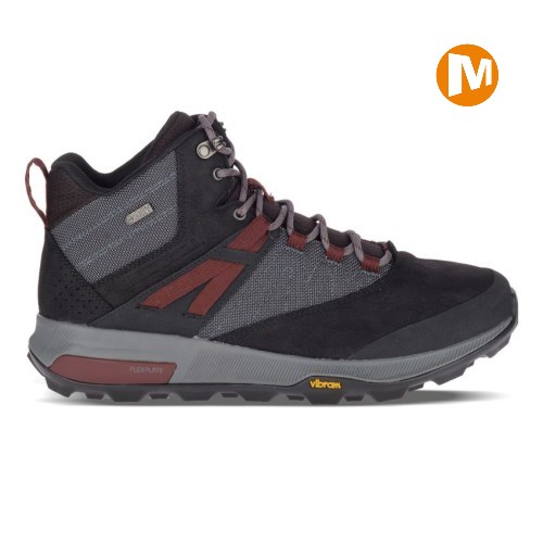 Merrell Zion Mid Waterproof Winterstiefel Herren Schwarz [DE-DJZLR]